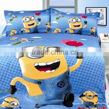 100%cotton bedding set,minions duvet cover, cartoon bedroom set