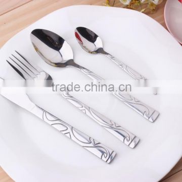 Embossed Stainless Steel Cutlery Set 24 Pieces(KX-S152)