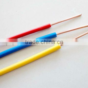 PVC insulation copper conductor single core multi color building cable