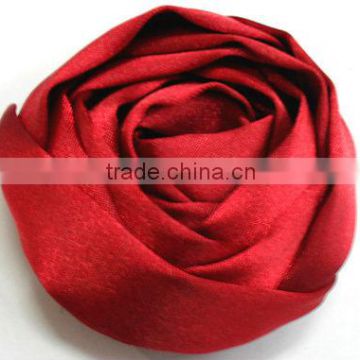 Handmade Satin red rose head Flower