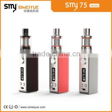 new portable vaporizer 75w temperature control mod smy mini starter kit 7-75 watt box mod