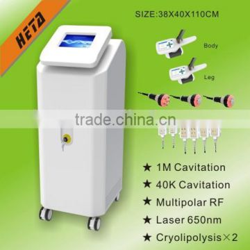 Heta H-3009C 2015 Wholesale 40K Cavitaiton Improve Blood Circulation Cryolipolysis Anticellulite Slimming Lipo Cryo Machine 500W