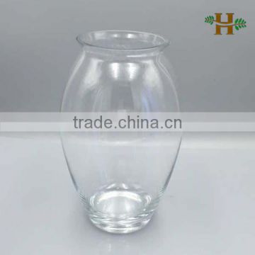 Mouth Blown Wholesale Cheap Clear Glass Pot Flower Vase