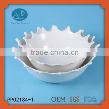 ceramics restaurant plates and bowl,Fine decorative porcelain wholesale dinner plate,large bowl