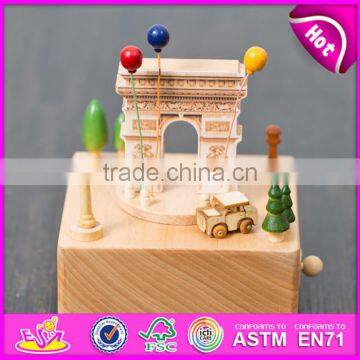 Customize lovely gifts wooden baby music box W07B043