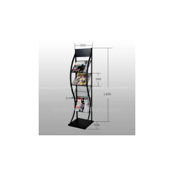 reception rectangular direction magazine display rack