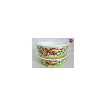 26 Ounce Logo Printed Paper Salad Bowls For Grill , Disposable Paper Food Containers