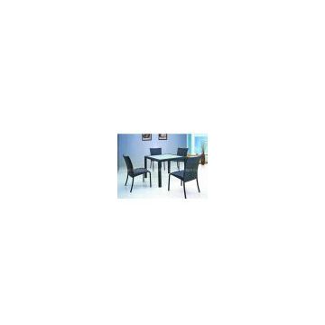 outdoor furniture,dining furniture ,toughened glass table,textile chairs and tables,chair,table,aluminum +PE rattan chair,aluminum +PE rattan table HT45 HY96