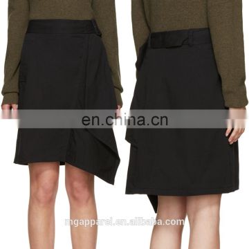 Fashion design skirts pure cotton midi skirt with belt