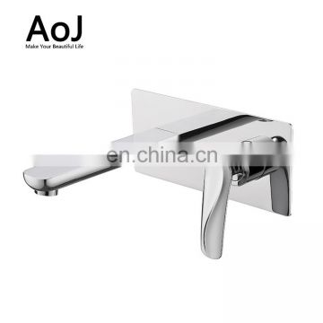 Single handle newest wash basin in-wall bathroom brass basin faucet