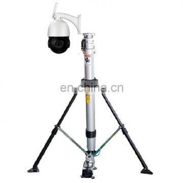 inner cable telescopic pneumatic mast for lighting or camera