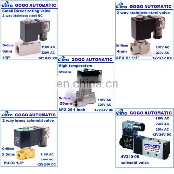 Manfacturer NO NC 2 ways 3 ways normally closed and normally open 110v electric air latchi invensys solenoid propane valve