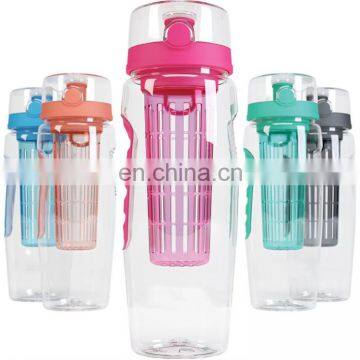 Ruly hot selling customized 32oz/1000ml fruit infuser water bottle with bpa free