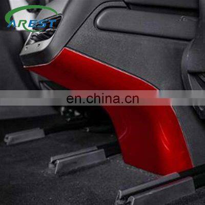 Glaze red color For Tesla Model 3 Interior Decoration rear kick protective cover Armrests Kick Rear Seat Anti-kick Protection