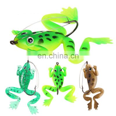 5.2g/6cm frog soft lure bait with hook, a bag of 4 frog bait