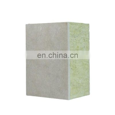 Exterior Decorative Rock Wool Sandwich Metal Wall Insulation Panel