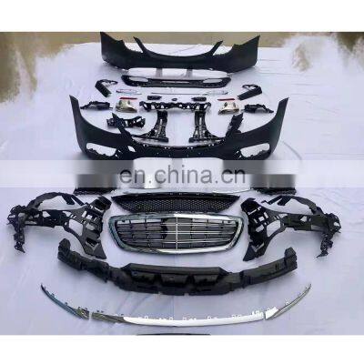 Factory outlet body kits grille front rear bumper assembly headlights tail lights for Mercedes Benz S-class 2014-2020 up to S450