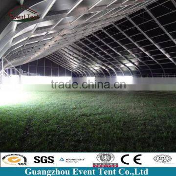 2015 aluminum alloy luxury hangar tent building project, 50meter wide PC Polycarbonate roof top big tent