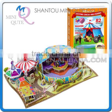 Mini Qute Circus Troup building block 3d paper puzzle diy model cardboard jigsaw puzzle game educational toy NO.B368-13