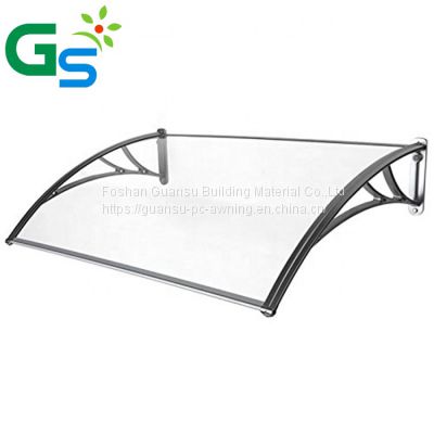 Plastic Bracket Clear Polycarbonate Solid Sheet Awning for Window