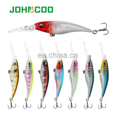 JOHNCOO Suspend Fishing Lure 62mm 5.3g Minnow Bait Japan Fishing Hard Lures With Treble Hook Artificial Bait