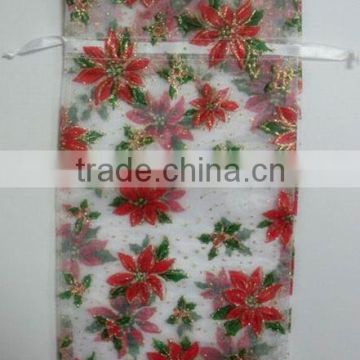 Can be Designed by Yourself 6*10cm Red Floral Printed Transparent Bag wrapping gifts and packing candy