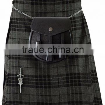 Scottish Grey Watch 7 Yard Kilt Set Made Of Fine Quality Tartan Material