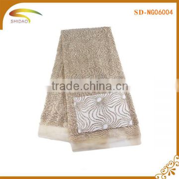 wholesale high quality latest Spanish decorative embroidery organic silk fabric market in french
