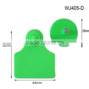 WJ405-D+F Insured style ear tag for pig 52x42mm