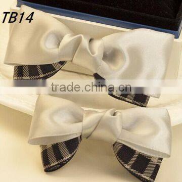 Satin & Tartan Ribbon Grils Bow Hair Hair Bows For Girls