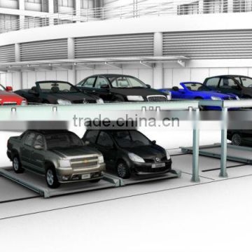 Two level puzzle car stack parking system