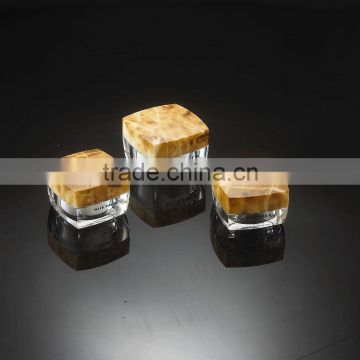 Marble Pattern Cosmetic Packaging Square Cream Jar