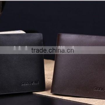 New Fashion Customized Size Men's Wallet, Promition Genuine/Pu leather men's wallet