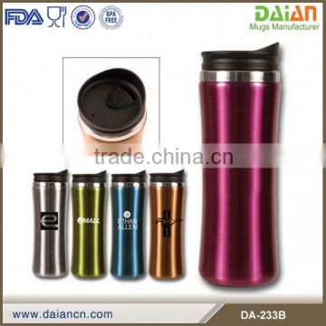 Custom double wall stainless steel thermos travel mug oem