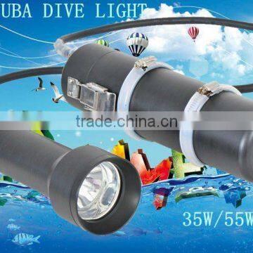 high power output professional HID 55W 5000LUMEN canister hid diving light