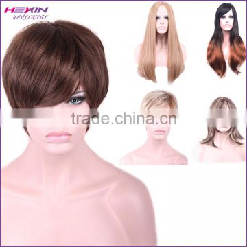 Wig Factory Wholesale Cheap Human Hair Full Lace Wig (Dark Brown)