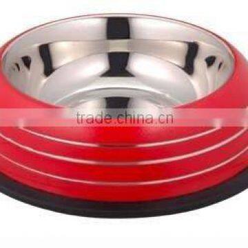 Stripe Colored Anti Skid Bowl (Belly)