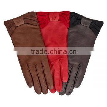 long red black brown windproof lambskin plain style lined ladies lined china gloves leather