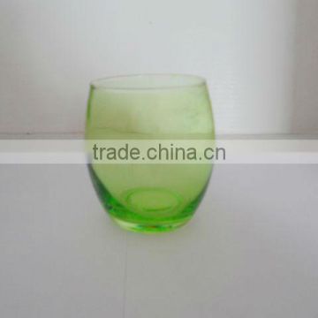oval-shaped drinking glass cup