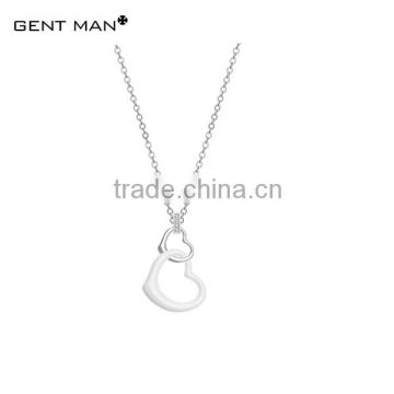 2014 fashion necklace custom modern elements color stainless steel white ceramic jewelry, wholesale alibaba