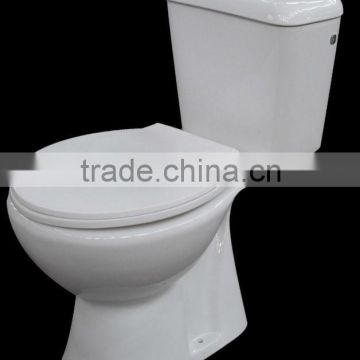 White color ceramic two piece sanitary ware for toilet
