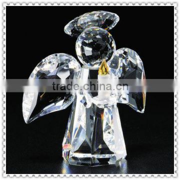 Optical Glass Crystal Angel Figurine For Christmas Gifts