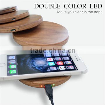 Wooden Standard QI Wireless Charger for Samsung s4 s5 s6 for I