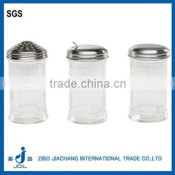 300ml clear cylinder wholesale glass spice set