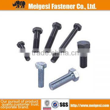 Manufacture high qality good price carbon steel standard size hex bolt with dog point
