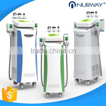 Cool sculpt lipo cryo machine combining cryolipolysis, cavitation and RF freeze fat device with with 5 treatment handles