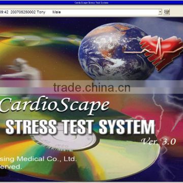 New Wireless Wifi ECG Stress Test System cardiac analysis with ST Software Kit+Trolley+ Treadmill