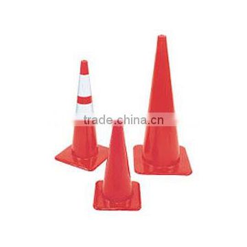 orange flective PVC black base trafic road cone
