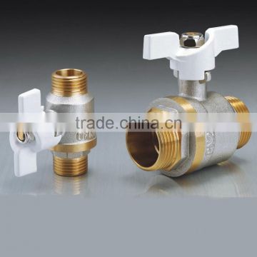 Male Brass Ball Valve Full Bore Butterfly with Aluminum Handle and CE Approved Water Valve