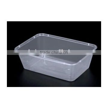 750ML high quality Plastic rectangle packing bowl plastic bowl
